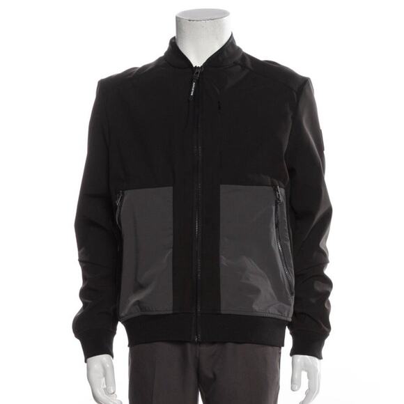 BELSTAFF England Luxury Rotor Bomber Jacket Size 38 IT 48 Sample New Black Nylon - Picture 1 of 11